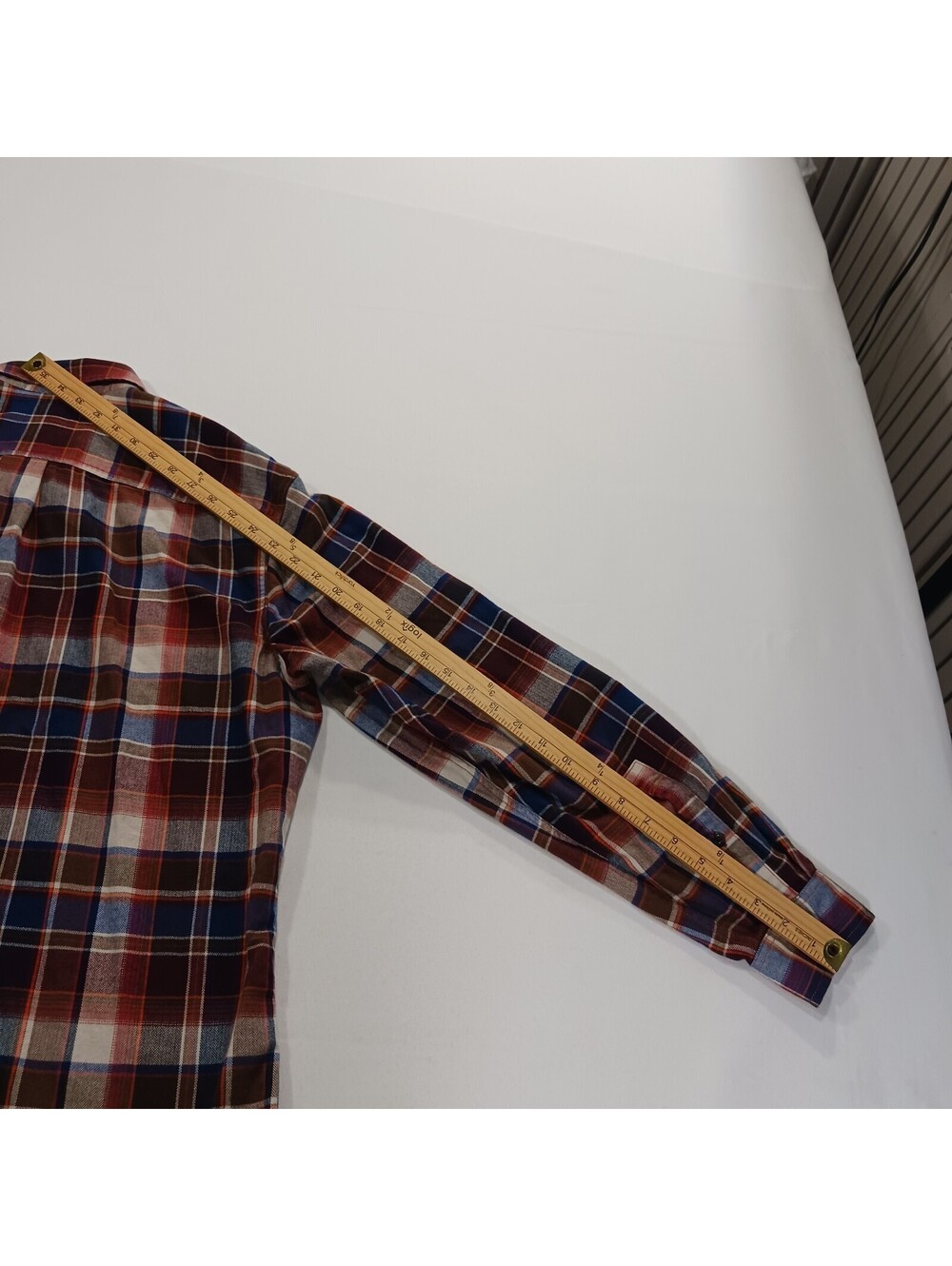 Eddie Bauer Classic Fit Men's Red/Blue Flannel Plaid Button-Up Shirt Size Large - Picture 8 of 16